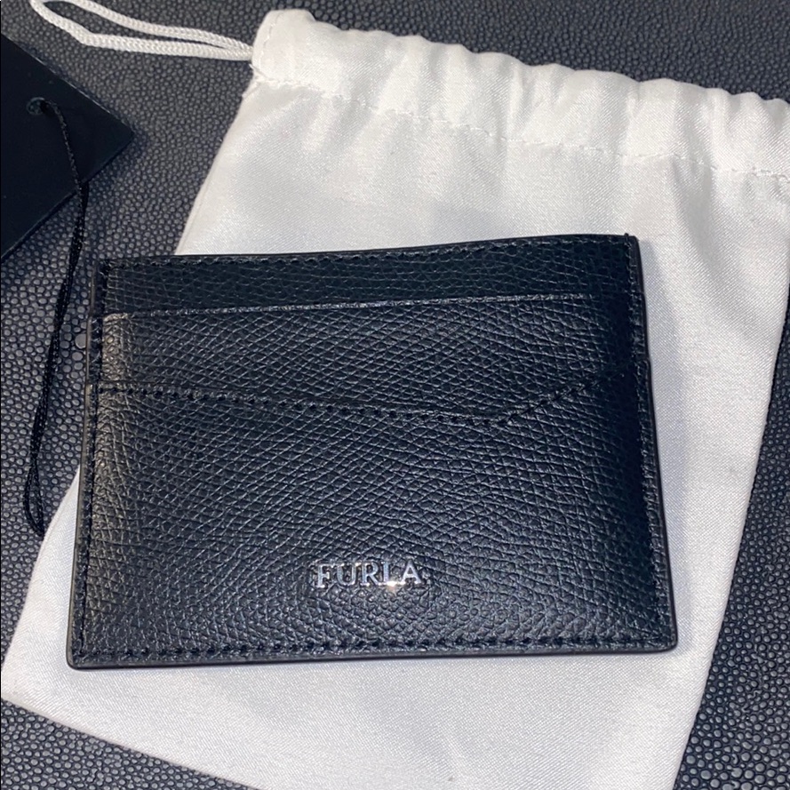 Furla Saffiano Card Holder Black